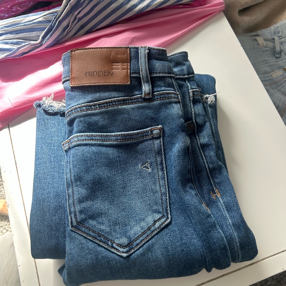 Hidden High Rise Blue Denim Women's Jeans
